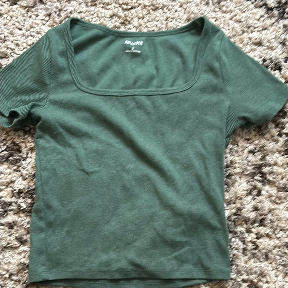 Wild Fable Green Square Neck Top